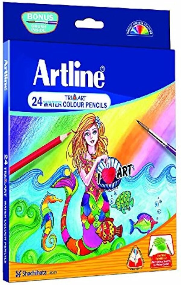 ARTLINE WATER COLOR PENCILS 24 WITH BRUSH