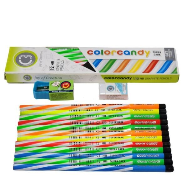 DOMS C3 COLOUR CANDY GRAPHITE PENCIL 12 PCS PACK